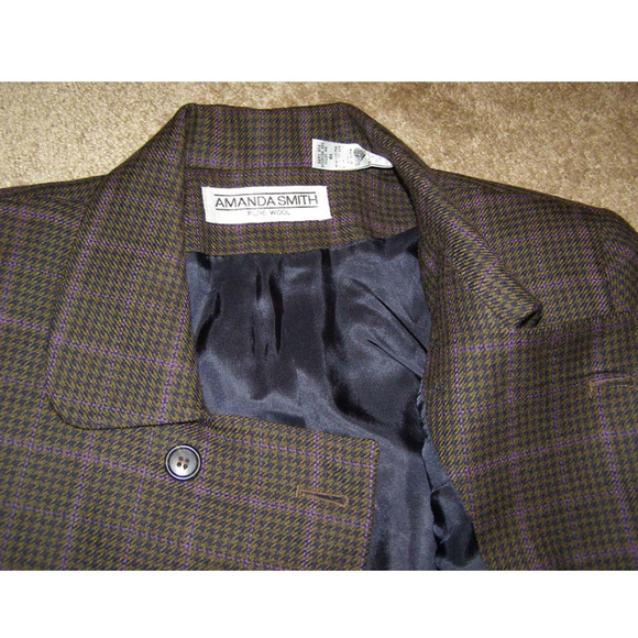Amanda Smith lined wool jacket sz 10 houndstooth - Picture 4 of 15